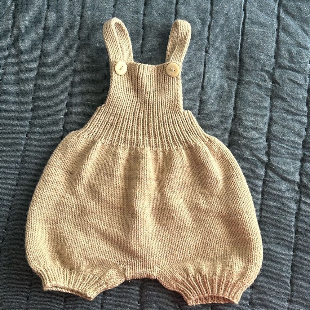 Misha*puff hand knit romper